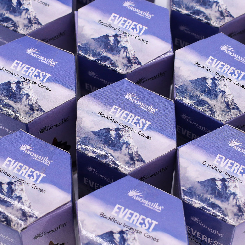 boîtes d’encens backflow masala aromatika parfum everest  pack de 10 cônes pour brûleur encens cascade