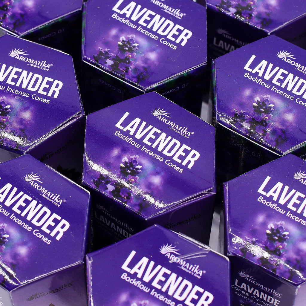 boîtes d’encens backflow masala aromatika parfum lavande pack de 10 cônes pour brûleur encens cascade