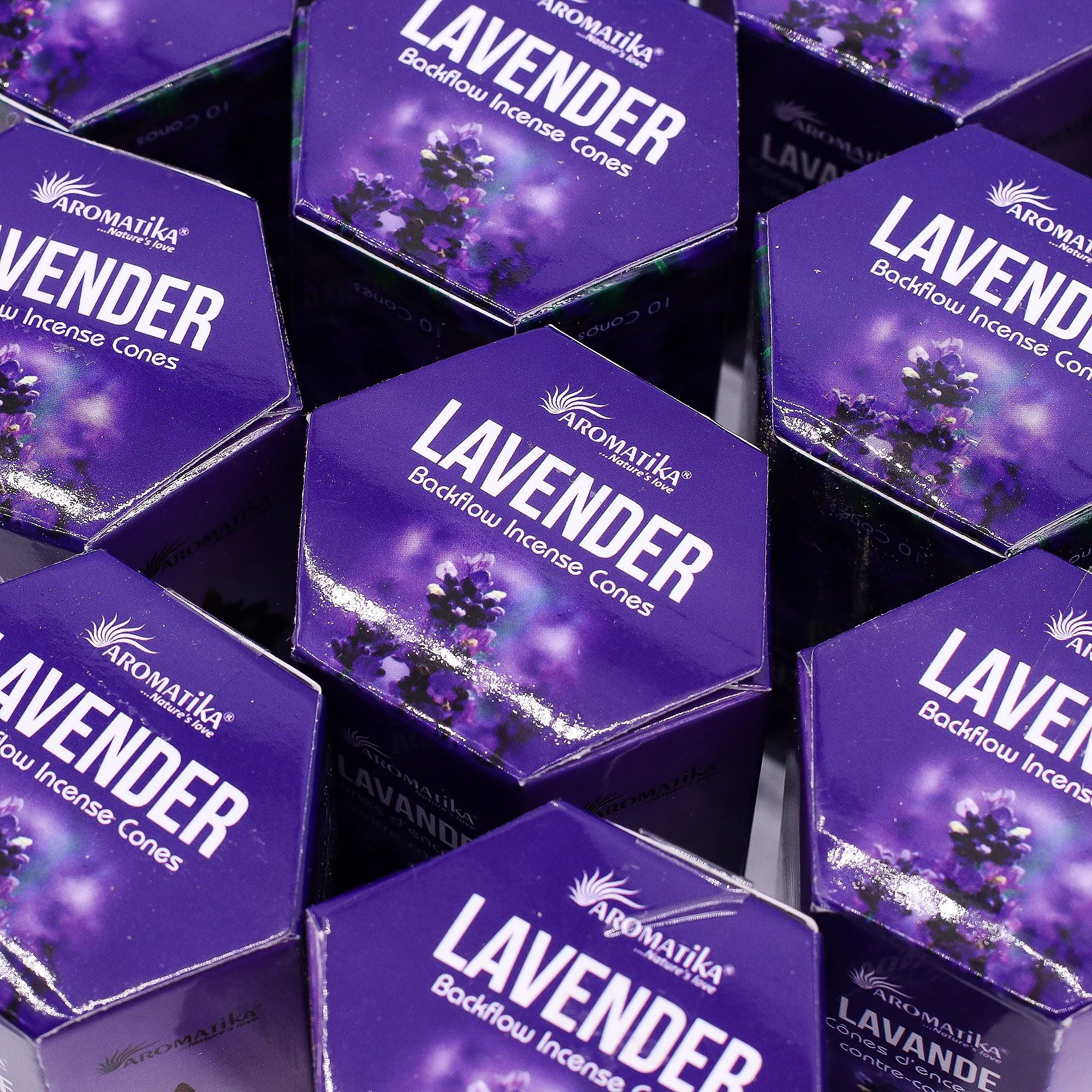 boîtes d’encens backflow masala aromatika parfum lavande pack de 10 cônes pour brûleur encens cascade