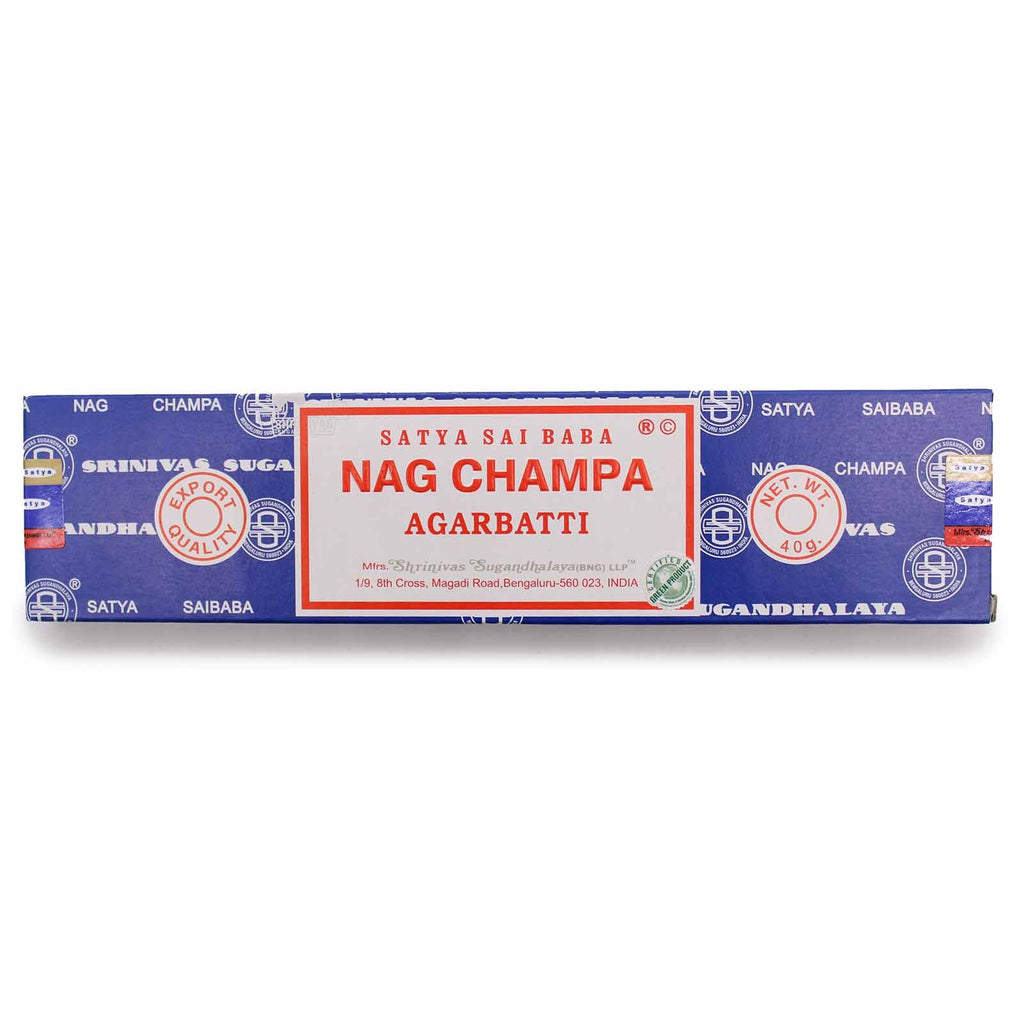 Boîte d’encens Nag Champa Satya Sai Baba 40g parfum magnolia bois de santal