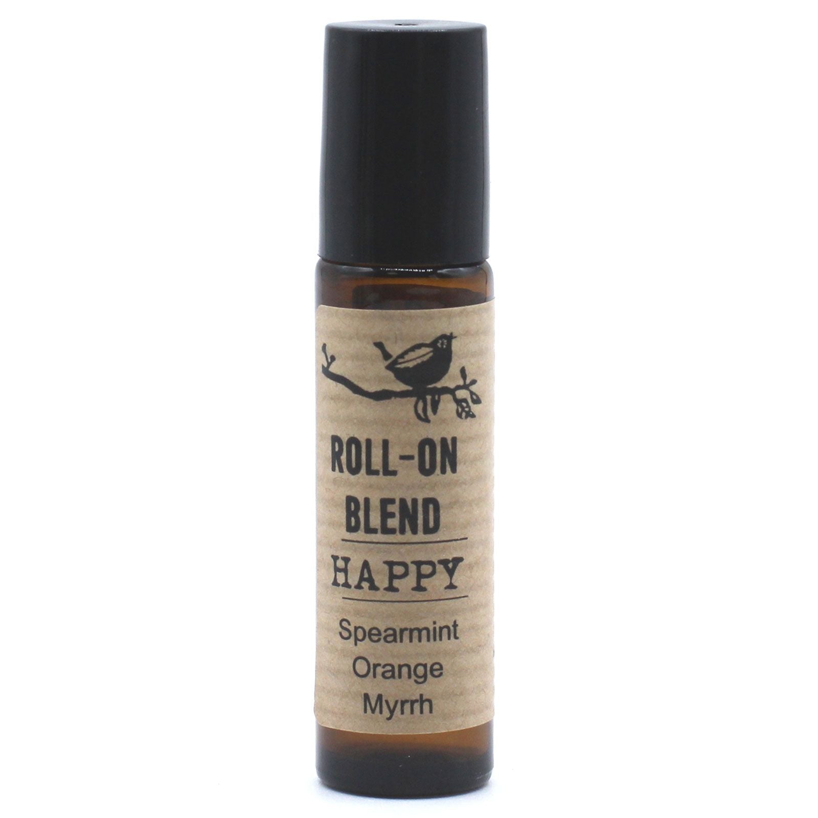 Roll-on huiles essentielles happy utilisé pour un rituel de bien-être et relaxation grâce à l’aromathérapie