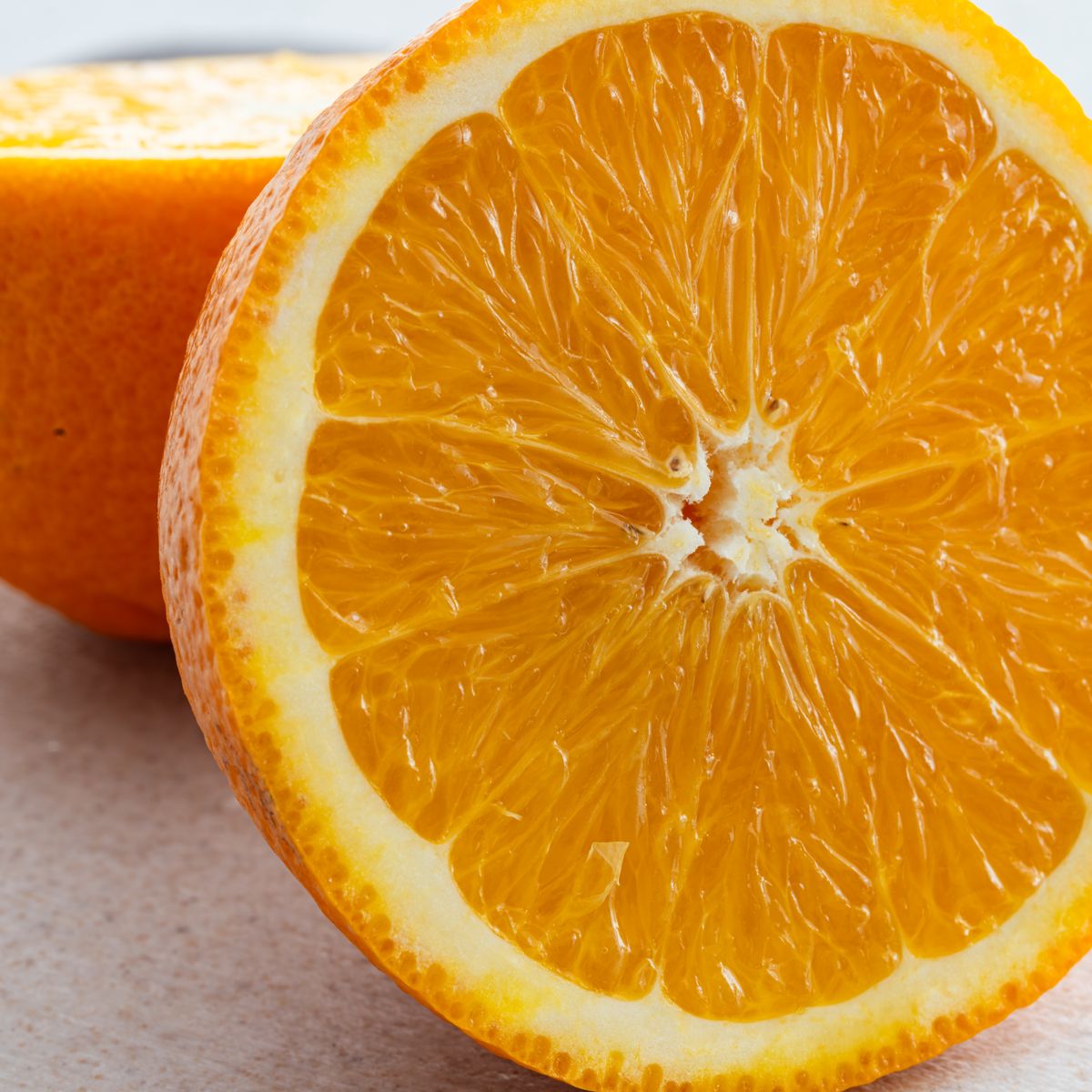 Orange, moitiés fraîches