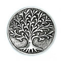 Porte-encens Arbre de Vie rond 10 cm en métal, vue détaillée, idéal pour méditation, rituel énergétique et décoration spirituelle zen.
