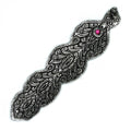 Porte-encens Bouddha long 20 cm en métal, vue de dessus avec motifs gravés, idéal pour rituel de méditation et décoration zen.