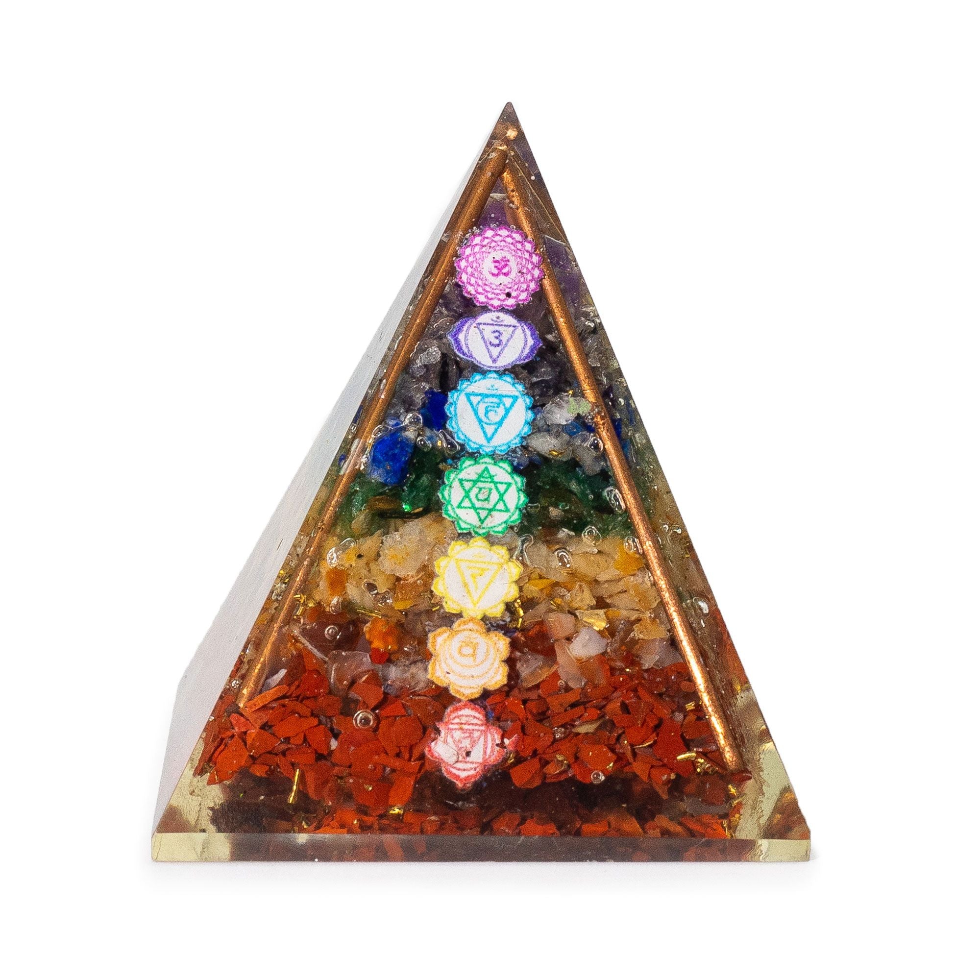 pyramide orgonite avec alignement des 7 chakras et energie harmonisee