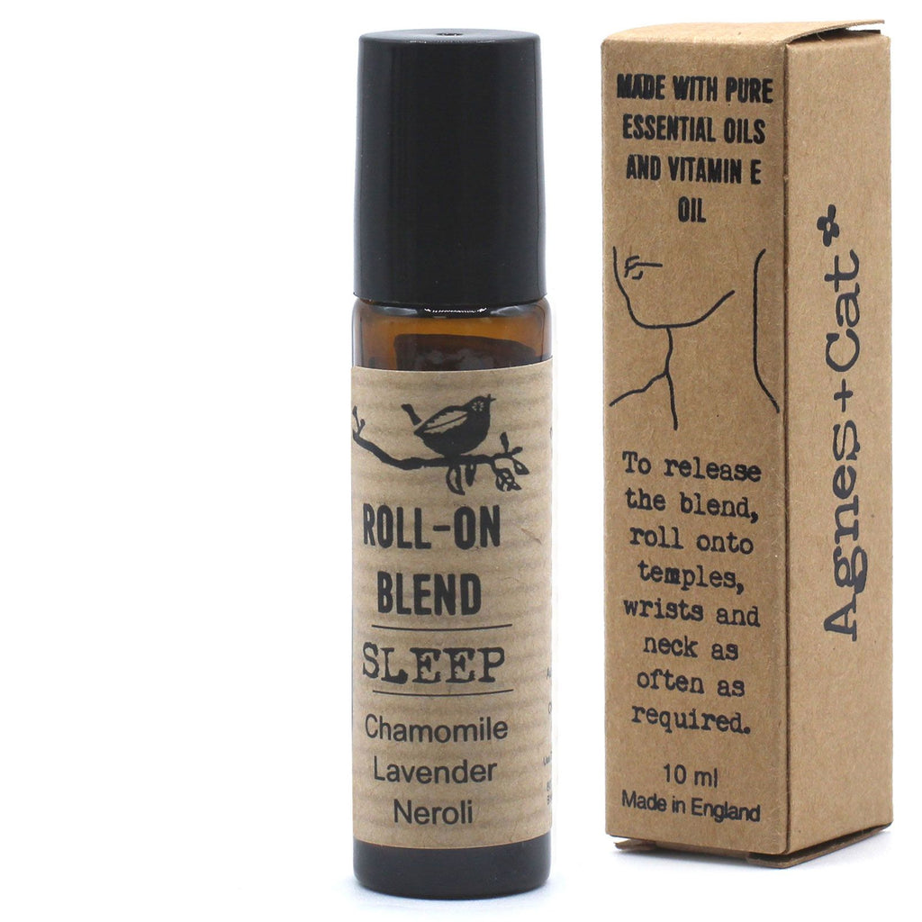 Flacon roll-on huiles essentielles sommeil 10 ml pour application sur poignets et tempes – aromathérapie naturelle